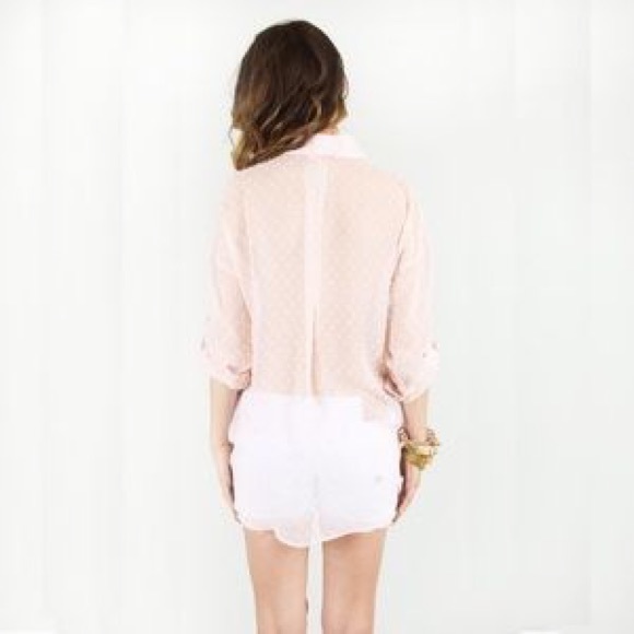 Unif Pink Polka Dot Blouse - Picture 2 of 7